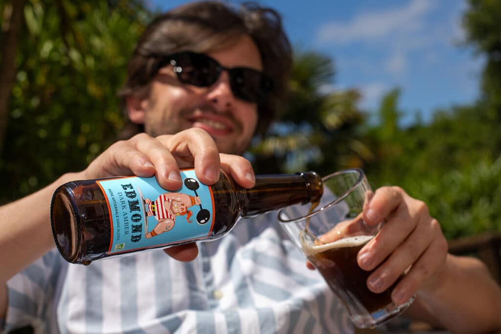 drinking alcohol-free craft beer